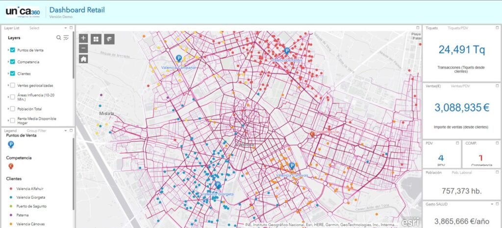 Caso de uso transeúntes Valencia para location intelligence retail