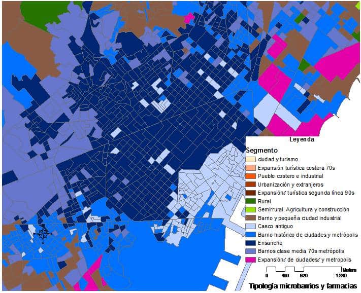Tipología microbarrios por sección censal en Barcelona Tipología microbarrios por sección censal en Barcelona