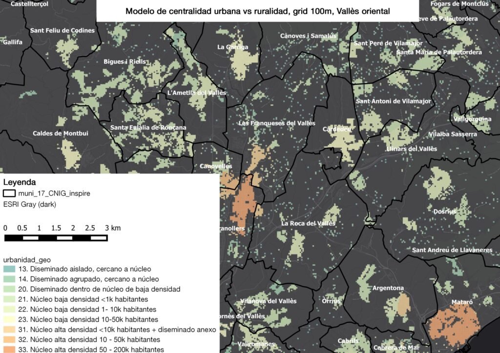 Ejemplo tipología urbanidad-centralidad
